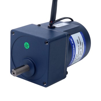 DE On Sale - 25W 220VAC 50Hz 0.45-6.75RPM 8.00Nm Flange 80mm Spur Gearbox Single-phase AC Variable Speed Motor