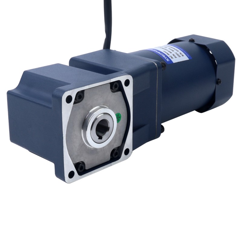120W 220VAC 50Hz 9-135RPM 6.20Nm(877.98oz.in) Flange 90mm Right Angle Gearbox Single-phase AC Variable Speed Motor - 5IK120RGU-CF/5GU10RC | StepperOnline CA