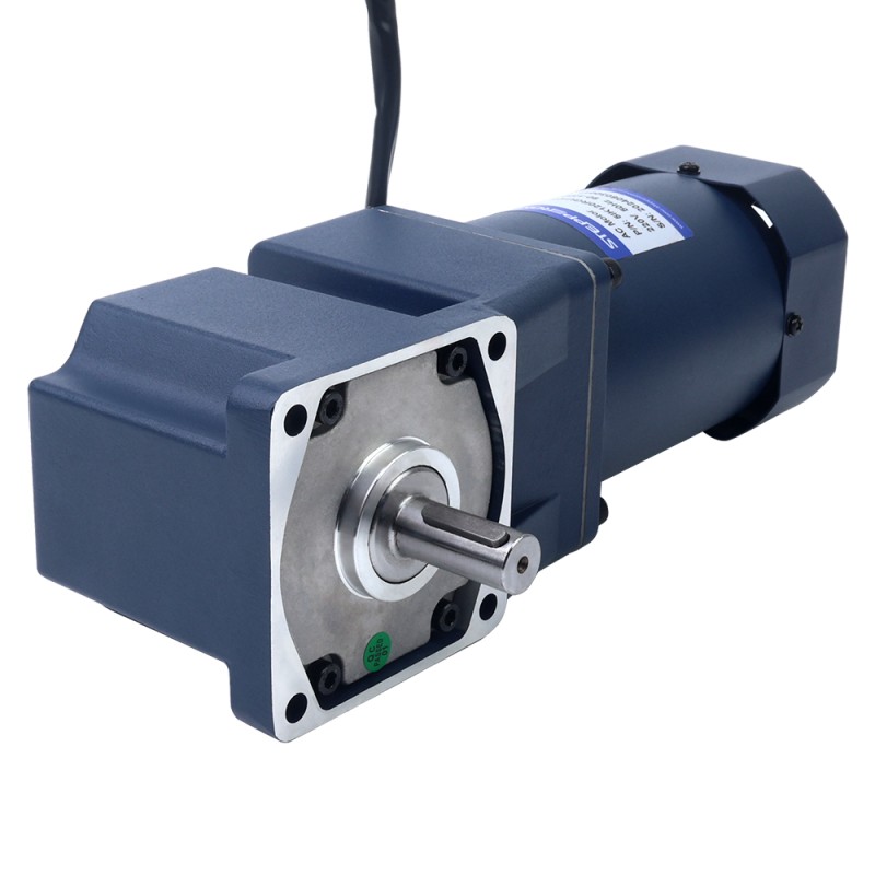 120W 220VAC 50Hz 6-90RPM 9.30Nm(1316.97oz.in) Flange 90mm Right Angle Gearbox Single-phase AC Variable Speed Motor - 5IK120RGU-CF/5GU15RT | StepperOnline CA