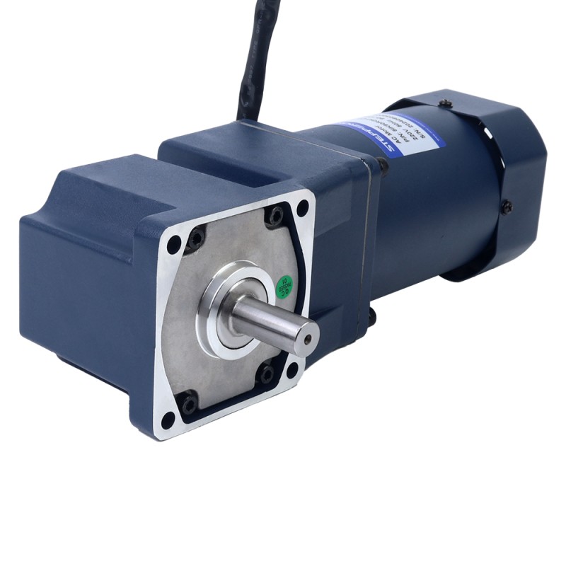 90W 220VAC 50Hz 9-135RPM 4.60Nm(651.41oz.in) Flange 90mm Right Angle Gearbox Single-phase AC Variable Speed Motor - 5IK90RGU-CF/5GU10RT | StepperOnline CA