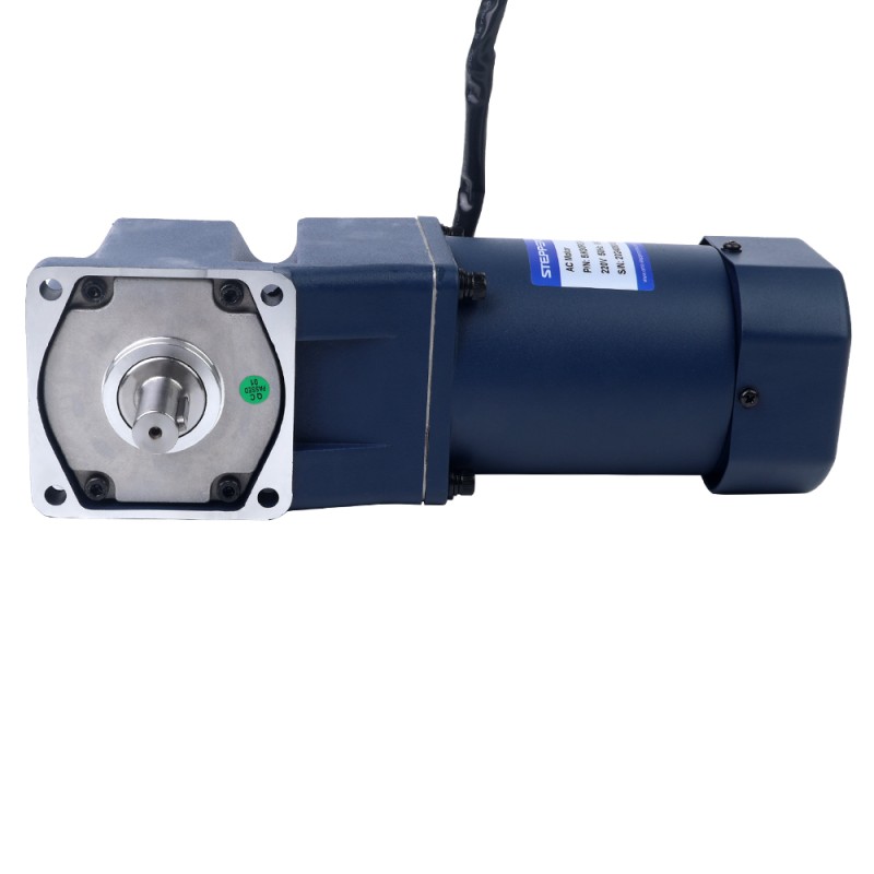 90W 220VAC 50Hz 9-135RPM 4.60Nm(651.41oz.in) Flange 90mm Right Angle Gearbox Single-phase AC Variable Speed Motor - 5IK90RGU-CF/5GU10RT | StepperOnline CA