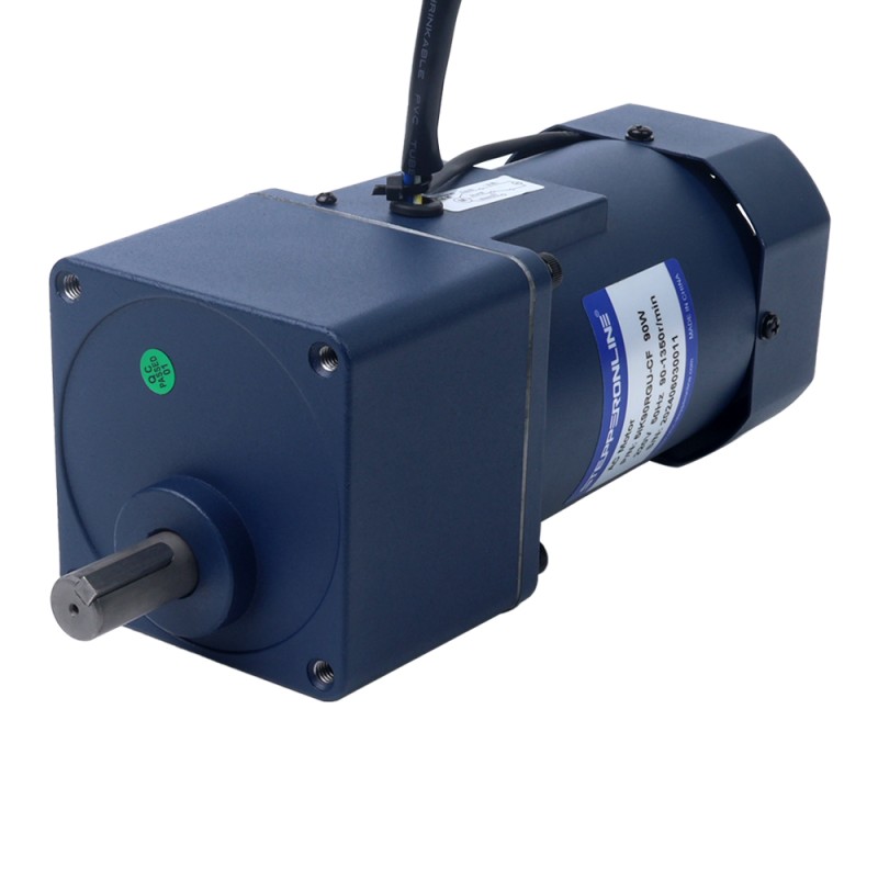 90W 110VAC 60Hz 9-155RPM 4.37Nm(618.84oz.in) Flange 90mm Spur Gearbox Single-phase AC Variable Speed Motor - 5IK90RGU-AF/5GU10KB | StepperOnline CA