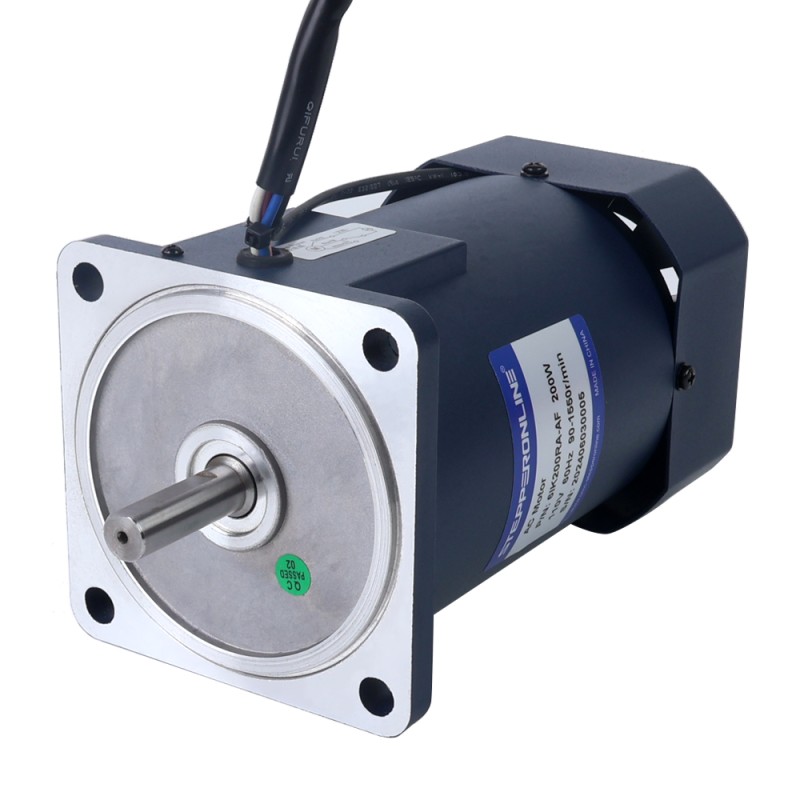 200W 110VAC 60Hz 90-1550RPM 1.20Nm(169.93oz.in) Flange 104mm Single-phase AC Variable Speed Motor - 6IK200RA-AF | StepperOnline CA