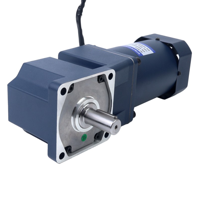 200W 110VAC 60Hz 0.9-15.5RPM 60.00Nm(8496.6oz.in) Flange 104mm Right Angle Gearbox Single-phase AC Variable Speed Motor - 6IK200RGU-AF/6GU100RT | StepperOnline CA