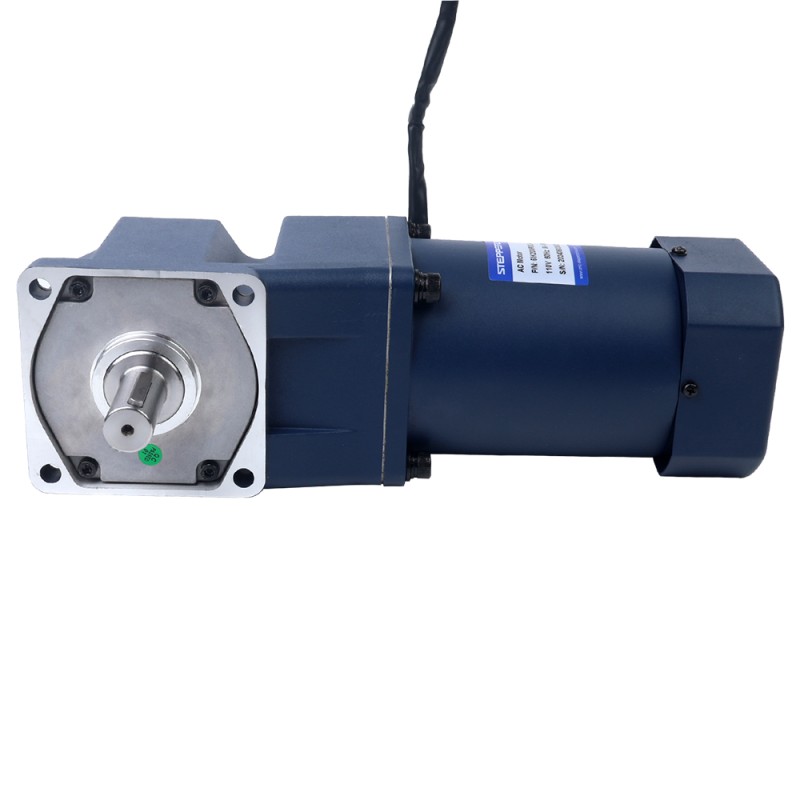 200W 110VAC 60Hz 0.9-15.5RPM 60.00Nm(8496.6oz.in) Flange 104mm Right Angle Gearbox Single-phase AC Variable Speed Motor - 6IK200RGU-AF/6GU100RT | StepperOnline CA