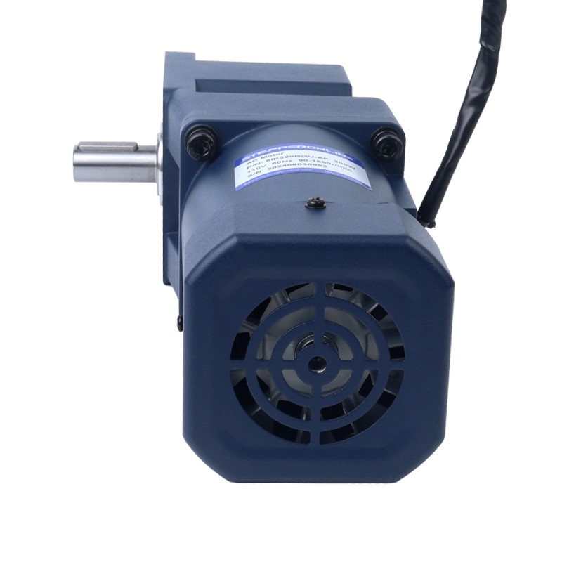 200W 110VAC 60Hz 0.9-15.5RPM 60.00Nm(8496.6oz.in) Flange 104mm Right Angle Gearbox Single-phase AC Variable Speed Motor - 6IK200RGU-AF/6GU100RT | StepperOnline CA