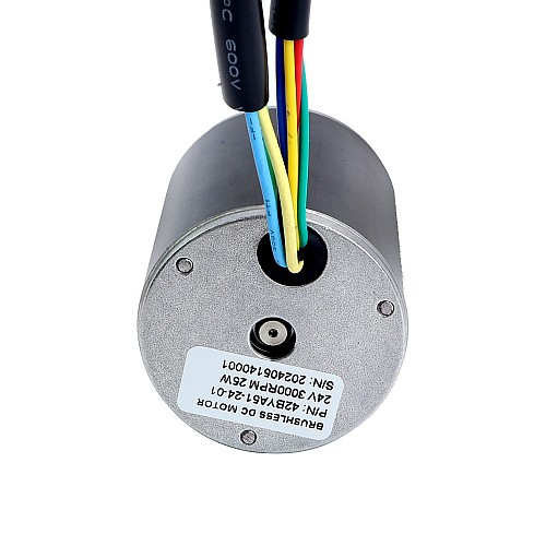 24V 3000RPM 0.08Nm 25W 1.80A Φ42x51mm Brushless DC Motor - 42BYA51-24-01 | StepperOnline CA