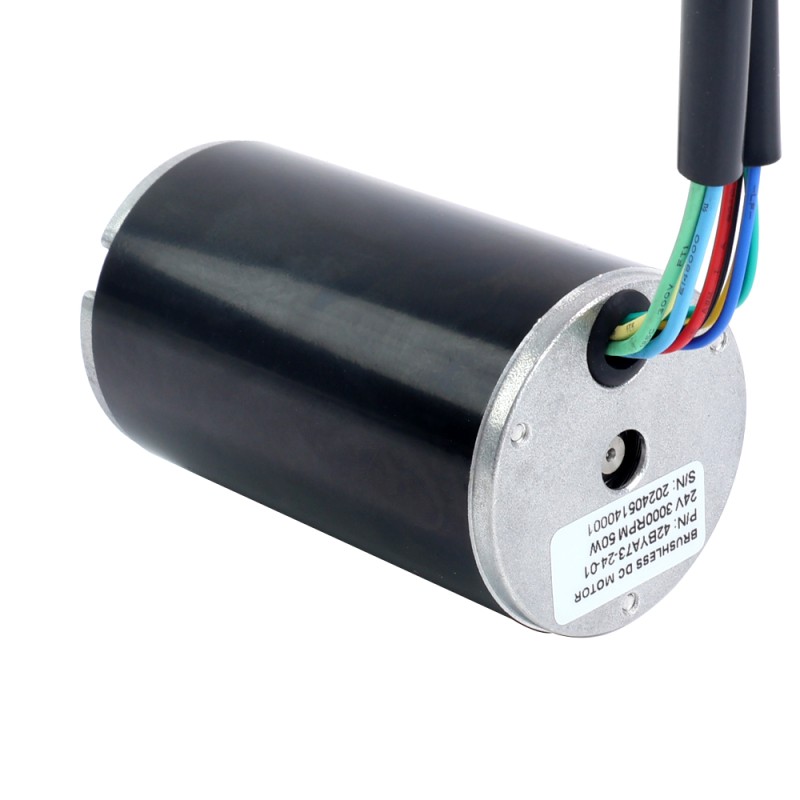 24V 3000RPM 0.16Nm 50W 3.30A Φ42x73mm Brushless DC Motor - 42BYA73-24-01 | StepperOnline CA