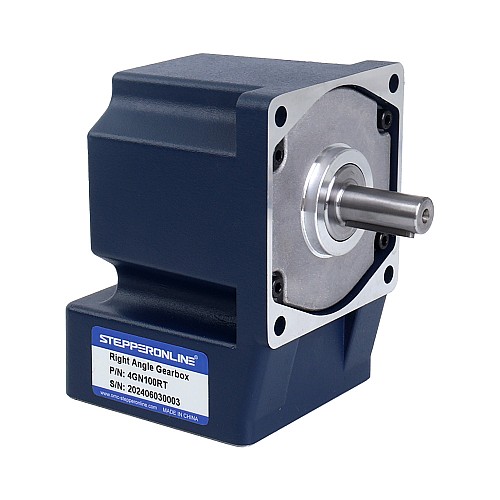 48V 40W 30RPM Geared BLDC Motor 8.00Nm(1132.90oz.in) 100:1 Right Angle Gearbox - F4B40-48GN-30S/4GN100RT | StepperOnline CA
