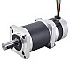 24V 84W 35RPM Geared Brushless DC Motor 14.95Nm(2117.09oz.in) 100:1 High Precision Gearbox - 57BLR50-24-01-HG100 | StepperOnline CA