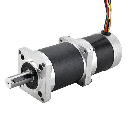 24V 172W 35RPM Geared Brushless DC Motor 25.00Nm(3540.29oz.in) 100:1 High Precision Gearbox - 57BLR70-24-02-HG100 | StepperOnline CA