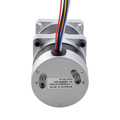 24V 84W 350RPM Geared Brushless DC Motor 1.89Nm(267.65oz.in) 10:1 High Precision Gearbox - 57BLR50-24-01-HG10 | StepperOnline CA