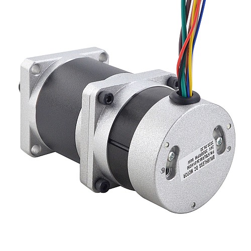 24V 84W 70RPM Geared Brushless DC Motor 8.63Nm(1221.4oz.in) 50:1 High Precision Gearbox - 57BLR50-24-01-HG50 | StepperOnline CA