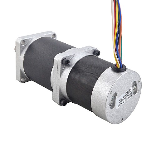 24V 172W 35RPM Geared Brushless DC Motor 25.00Nm(3540.29oz.in) 100:1 High Precision Gearbox - 57BLR70-24-02-HG100 | StepperOnline CA