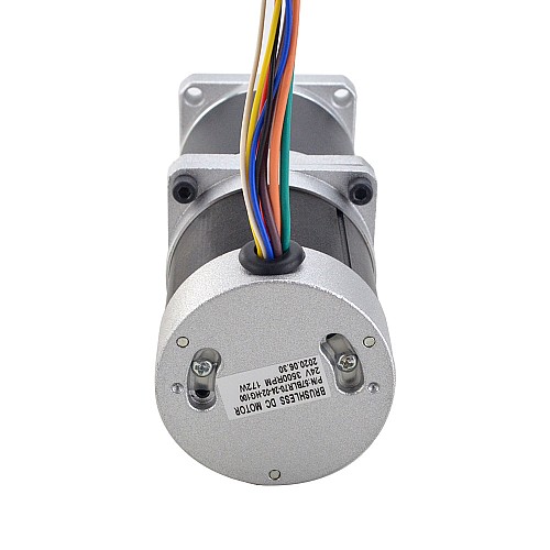 24V 172W 35RPM Geared Brushless DC Motor 25.00Nm(3540.29oz.in) 100:1 High Precision Gearbox - 57BLR70-24-02-HG100 | StepperOnline CA