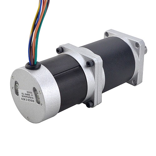 24V 172W 35RPM Geared Brushless DC Motor 25.00Nm(3540.29oz.in) 100:1 High Precision Gearbox - 57BLR70-24-02-HG100 | StepperOnline CA