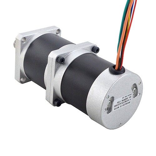 24V 172W 70RPM Geared Brushless DC Motor 17.63Nm(2496.61oz.in) 50:1 High Precision Gearbox - 57BLR70-24-02-HG50 | StepperOnline CA