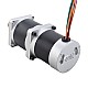 24V 172W 70RPM Geared Brushless DC Motor 17.63Nm(2496.61oz.in) 50:1 High Precision Gearbox - 57BLR70-24-02-HG50 | StepperOnline CA