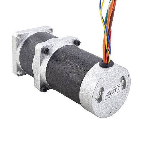 24V 220W 350RPM Geared Brushless DC Motor 5.10Nm(722.22oz.in) 10:1 High Precision Gearbox - 57BLR90-24-01-HG10 | StepperOnline CA