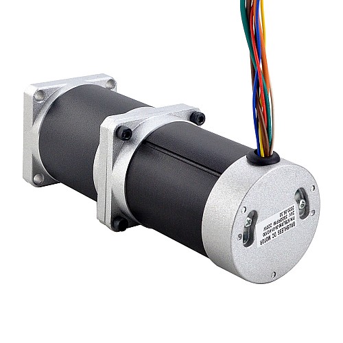 24V 220W 35RPM Geared Brushless DC Motor 25.00Nm(3540.29oz.in) 100:1 High Precision Gearbox - 57BLR90-24-01-HG100 | StepperOnline CA