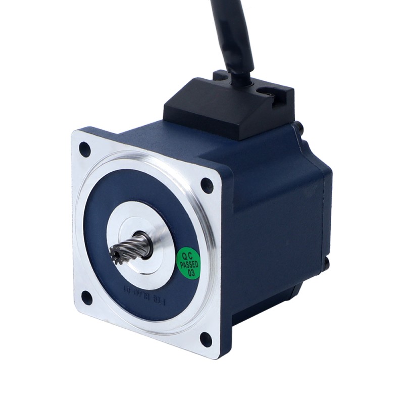 48V 15W 30RPM Geared Brushless DC Motor 3.00Nm(424.84oz.in) 100:1 Spur Gearbox - F2B15-48GN-30S/2GN100K | StepperOnline CA