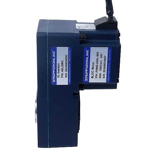 24V 60W 100RPM 4.20Nm(594.77oz.in) 30:1 Geared Brushless DC Motor w/ Parallel Hollow Shaft Gearbox - F4B60-24GL-30S/4GL30RC | StepperOnline CA