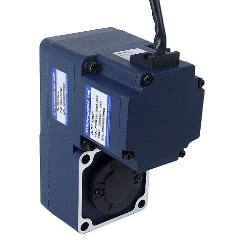 24V 150W 20RPM 50.00Nm(7080.58oz.in) 150:1 Geared Brushless DC Motor w/ Parallel Hollow Shaft Gearbox - F55B150-24GL-30S/5GL150RC | StepperOnline CA