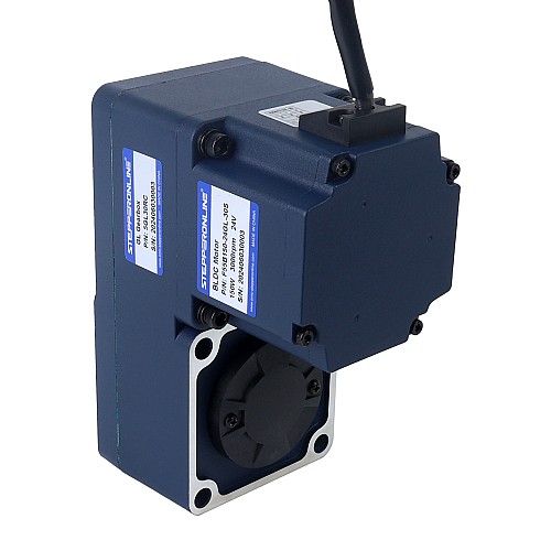 24V 150W 100RPM 10.50Nm(1486.92oz.in) 30:1 Geared Brushless DC Motor w/ Parallel Hollow Shaft Gearbox - F55B150-24GL-30S/5GL30RC | StepperOnline CA