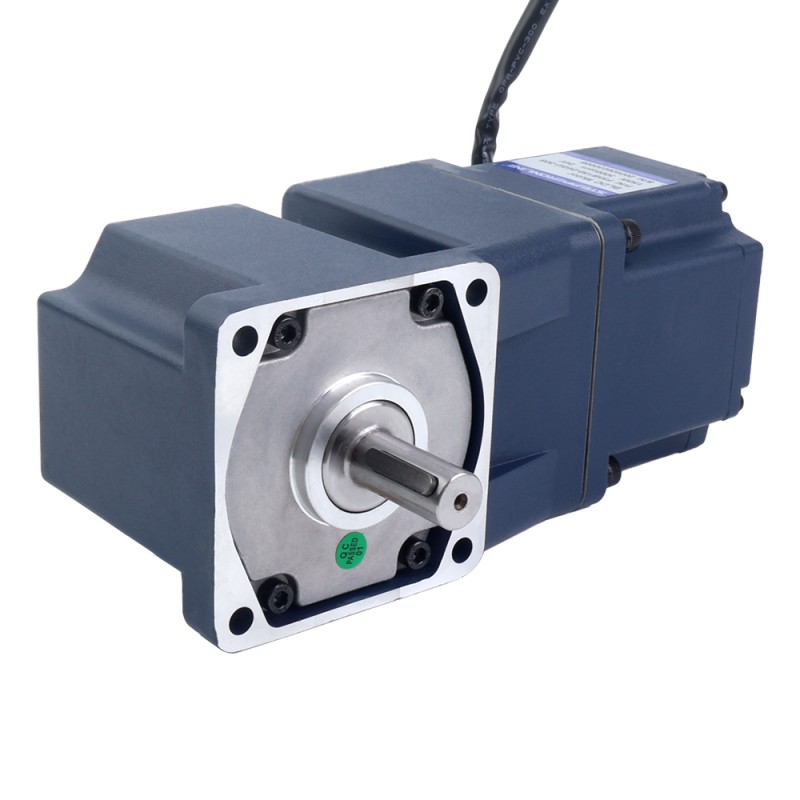 24V 150W 30RPM Geared BLDC Motor 30.86Nm(4370.14oz.in) 100:1 Right Angle Gearbox - F55B150-24GU-30S/5GU100RT | StepperOnline CA