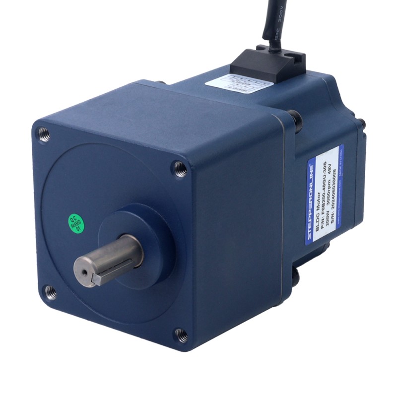 48V 200W 150RPM Geared Brushless DC Motor 8.40Nm(1189.54oz.in) 20:1 Spur Gearbox - F6B200-48GU-30S/6GU20K | StepperOnline CA 48V 200W 150RPM Geared Brushless DC Motor 8.40Nm(1189.54oz.in) 20:1 Spur Gearbox - F6B200-48GU-30S/6GU20K | StepperOnline CA