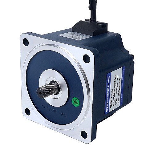 48V 200W 15RPM Geared Brushless DC Motor 40.00Nm(5664.48oz.in) 200:1 Spur Gearbox - F6B200-48GU-30S/6GU200K | StepperOnline CA