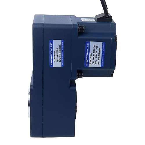 48V 250W 20RPM 70.00Nm(9912.82oz.in) 150:1 Geared Brushless DC Motor w/ Parallel Hollow Shaft Gearbox - F6B250-48GL-30S/6GL150RC | StepperOnline CA