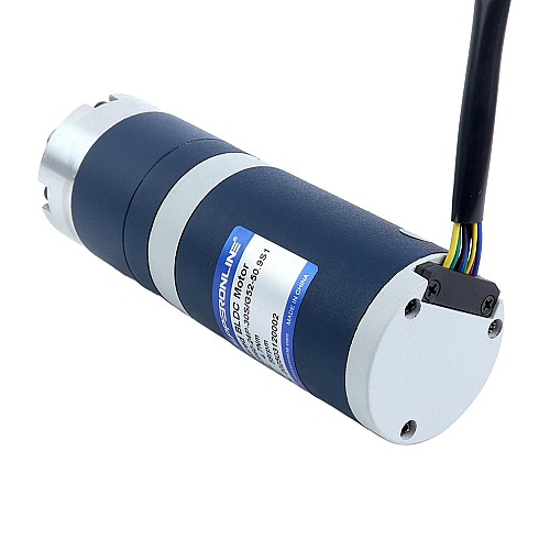 24V 60W 58.9RPM Geared Brushless DC Motor 7.00Nm(991.28oz.in) 50.9:1 Planetary Gearbox - M52B60-24P-30S/G52-50.9S1 | StepperOnline CA