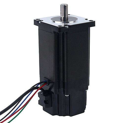 Nema 24 Stepper Motor 3.0Nm(424.83oz.in) with 24V 4.5W Electromagnetic Brake - 24HS34-5004D-B280 | StepperOnline CA