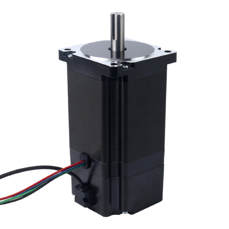 Nema 34 Stepper Motor 8.5Nm(1203.70oz.in) with 24V 6.8W Electromagnetic Brake - 34HS46-6004D-B700 | StepperOnline CA
