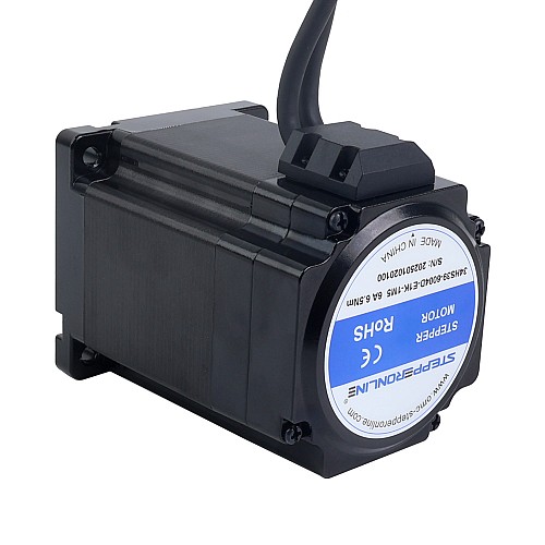 S Series Nema 34 Closed Loop Stepper Motor 6.50Nm(920.48oz.in) Encoder 1000PPR(4000CPR) - 34HS39-6004D-E1K-1M5 | StepperOnline CA