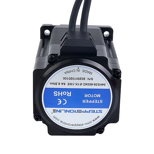 S Series Nema 34 Closed Loop Stepper Motor 6.50Nm(920.48oz.in) Encoder 1000PPR(4000CPR) - 34HS39-6004D-E1K-1M5 | StepperOnline CA