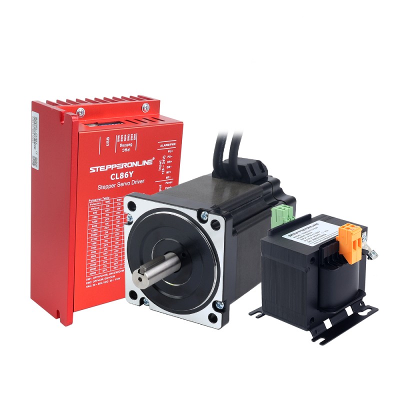 YS Series 1 Axis Closed Loop Stepper CNC Kit 6.50Nm(920.48oz.in) Nema 34 Motor w/ 1.5m Cables & AC Transformer - 1-ACLYS65-1M5 | StepperOnline CA