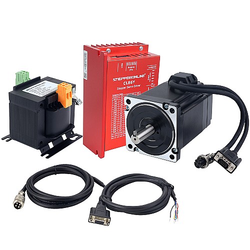 YS Series 1 Axis Closed Loop Stepper CNC Kit 6.50Nm(920.48oz.in) Nema 34 Motor w/ 2.0m Cables & AC Transformer - 1-ACLYS65 | StepperOnline CA