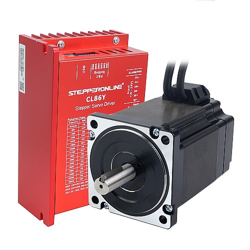 YS Series 1 Axis Closed Loop Stepper CNC Kit 6.50Nm(920.48oz.in) Nema 34 Motor w/ 1.5m Cables & Driver - 1-CL86Y-S65-1M5 | StepperOnline CA