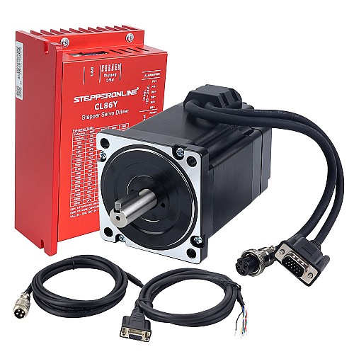YS Series 1 Axis Closed Loop Stepper CNC Kit 6.50Nm(920.48oz.in) Nema 34 Motor w/ 2.0m Cables & Driver - 1-CL86Y-S65 | StepperOnline CA
