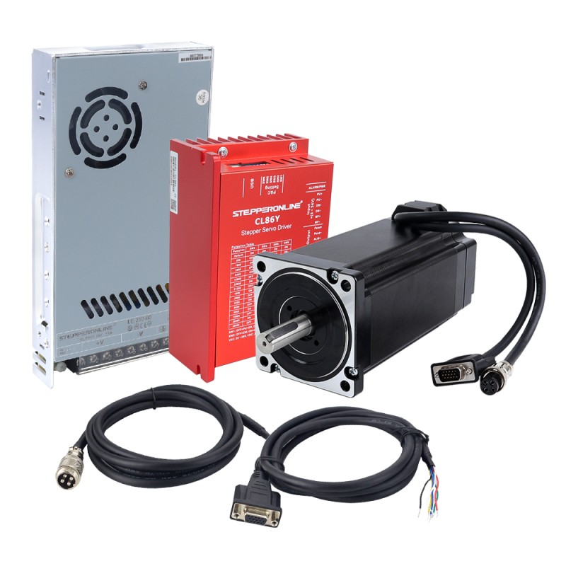 YS Series 1 Axis 12.00Nm(1699.34oz.in) Nema 34 Closed Loop Stepper Kit w/ Power Supply - 1-CLYS120 | StepperOnline CA