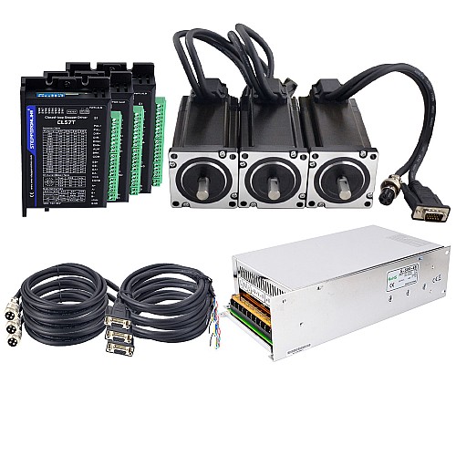TS Series 3 Axis 4.0Nm(566.56oz.in) Nema 24 Closed Loop Stepper Kit w/ Power Supply - 3-CLTS40-V41 | StepperOnline CA TS Series 3 Axis 4.0Nm(566.56oz.in) Nema 24 Closed Loop Stepper Kit w/ Power Supply - 3-CLTS40-V41 | StepperOnline CA