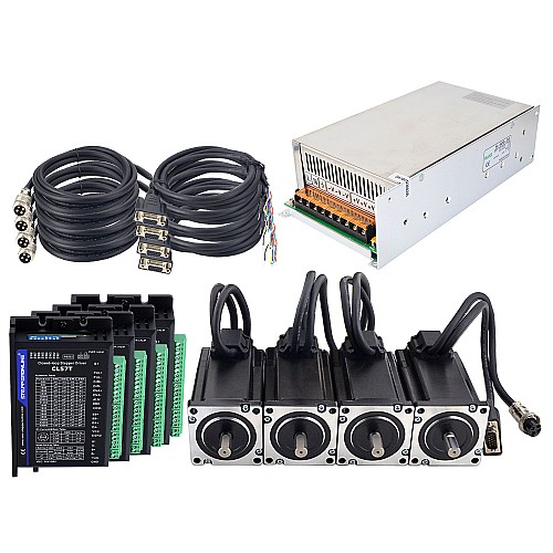 TS Series 4 Axis 3.0Nm(424.83oz.in) Nema 24 Closed Loop Stepper Kit w/ Power Supply - 4-CLTS30-V41 | StepperOnline CA TS Series 4 Axis 3.0Nm(424.83oz.in) Nema 24 Closed Loop Stepper Kit w/ Power Supply - 4-CLTS30-V41 | StepperOnline CA