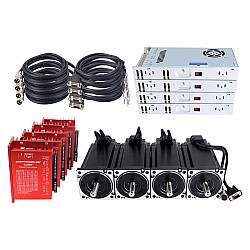 YS Series 4 Axis 12.00Nm(1699.34oz.in) Nema 34 Closed Loop Stepper Kit w/ Power Supply