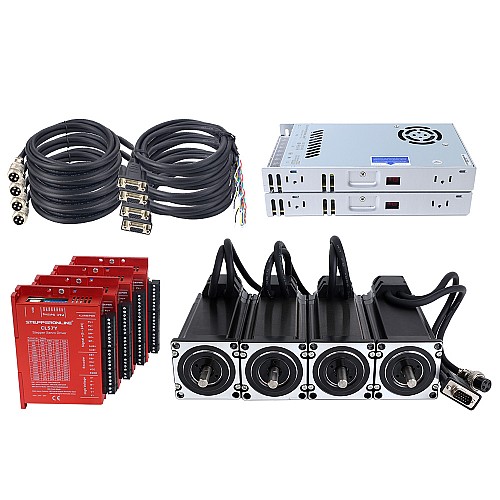 YS Series 4 Axis 3.00Nm(424.83oz.in) Nema 23 Closed Loop Stepper Kit w/ Power Supply - 4-CLYS30A | StepperOnline CA