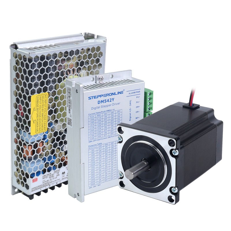 YS Series 1 Axis Stepper CNC Kit 1.9Nm(269.06oz.in)  Nema 23 Stepper Motor & Driver & 36V Power Supply - 1-DM542Y-S19 | StepperOnline CA