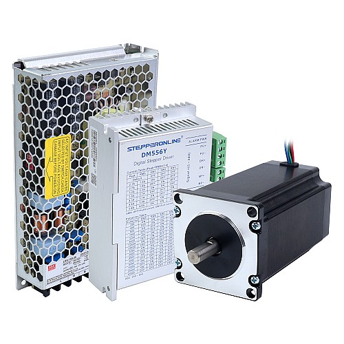 YS Series 1 Axis Stepper CNC Kit 3.00Nm(424.83oz.in) Nema 23 Stepper Motor & Driver & 36V Power Supply - 1-DM556Y-S30 | StepperOnline CA