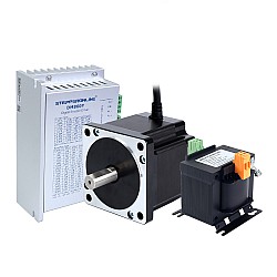 YS Series 1 Axis Stepper CNC Kit 4.8Nm(679.74oz.in) Nema 34 Stepper Motor & Driver & AC Transformer