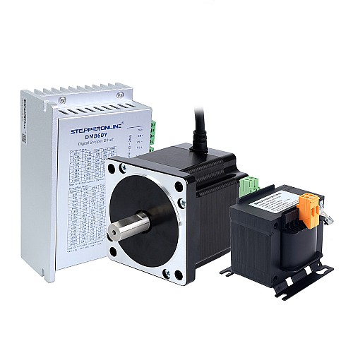 YS Series 1 Axis Stepper CNC Kit 4.8Nm(679.74oz.in) Nema 34 Stepper Motor & Driver & AC Transformer - 1-DM860Y-TR48 | StepperOnline CA